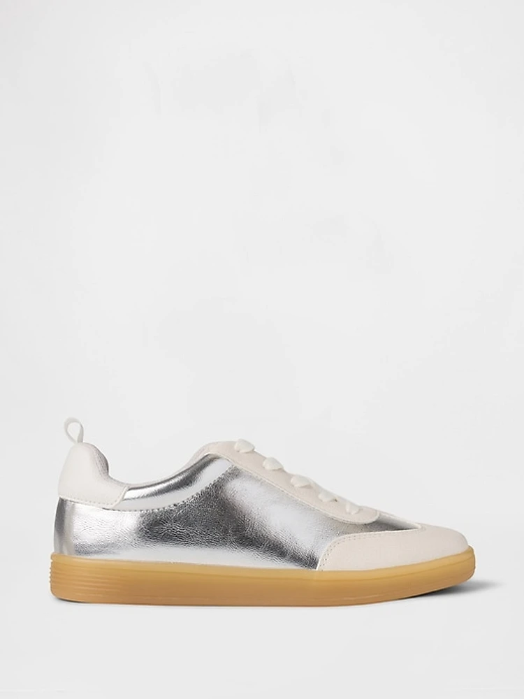 Kids Metallic Retro Sneakers