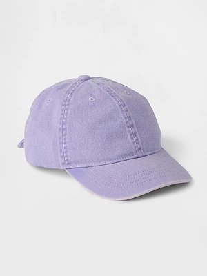 Kids Overdye Denim Bow Baseball Hat