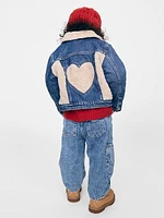 babyGap Sherpa Heart Icon Denim Jacket