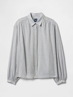 Relaxed Button-Front Shirt