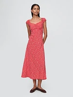 Crepe Sweetheart Maxi Dress