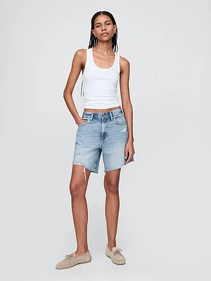 8" Mid Rise '90s Loose Denim Bermuda Shorts