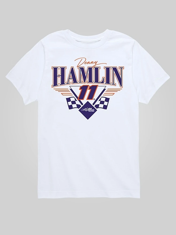 Kids NASCAR Denny Hamlin Triangle Wings Short Sleeve Graphic Tee