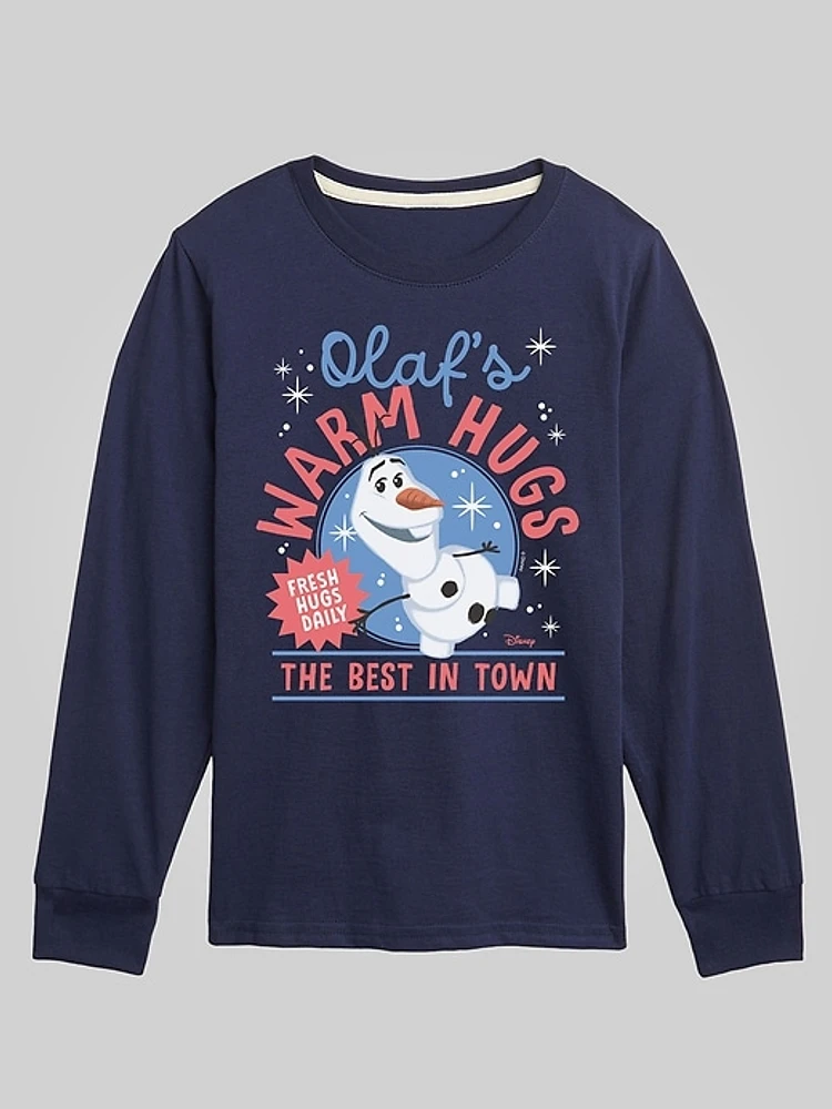 Toddler Frozen Olafs Warm Hugs Long Sleeve Graphic Tee