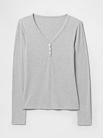 Mini Rib Henley PJ Top