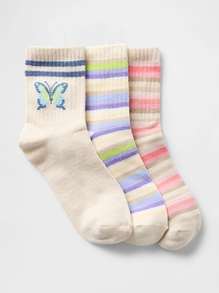 Girls Crew Socks (3-Pack)