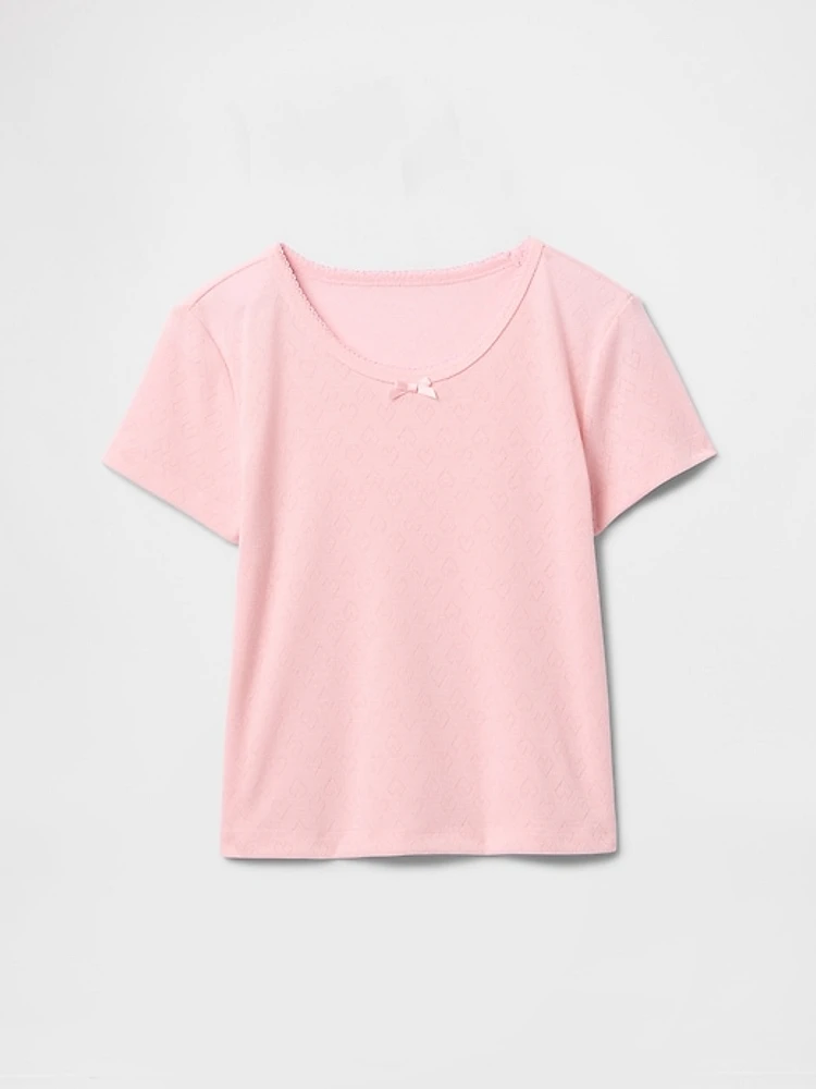 Kids Recycled Pointelle PJ T-Shirt