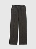 Seamed Wide-Leg Sweatpants