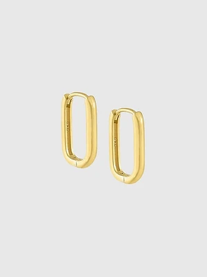 Solid Oval Huggie Earring