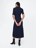 CashSoft Rib Maxi Polo Sweater Dress