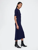 CashSoft Rib Maxi Polo Sweater Dress