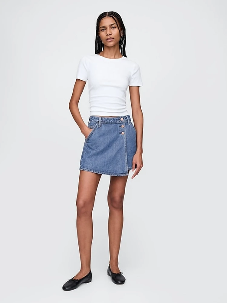 Denim Mini Skort