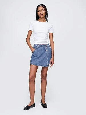 Denim Mini Skort