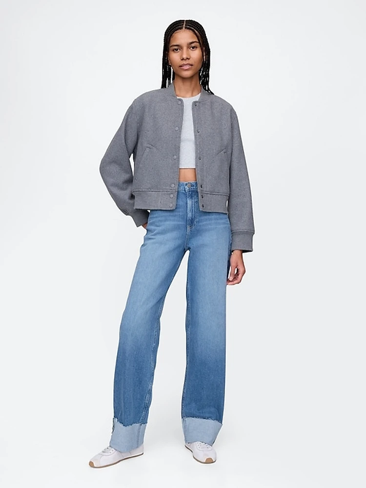 Mid Rise Cuffed '90s Loose Jeans