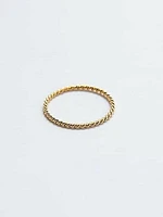 Gold Rope Twist Stacking Ring