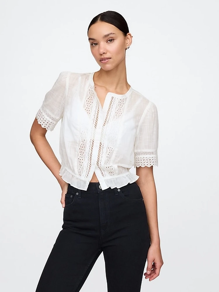 Lace-Trim Shirt