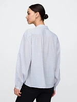 Relaxed Button-Front Shirt