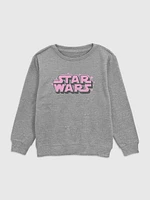 Toddler Star Wars Pink Logo Graphic Crew Neck Sweatshirt