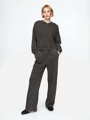 Seamed Wide-Leg Sweatpants