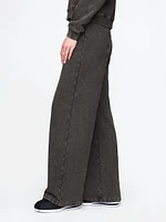 Seamed Wide-Leg Sweatpants