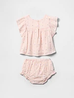 Baby Crinkle Gauze Ruffle Outfit Set