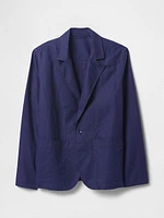 Relaxed Linen-Cotton Blazer