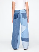 Kids Low Rise Stride Patchwork Jeans