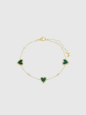 Pave Multi Heart Stone Bracelet