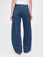 High Rise Knit Horseshoe Jeans