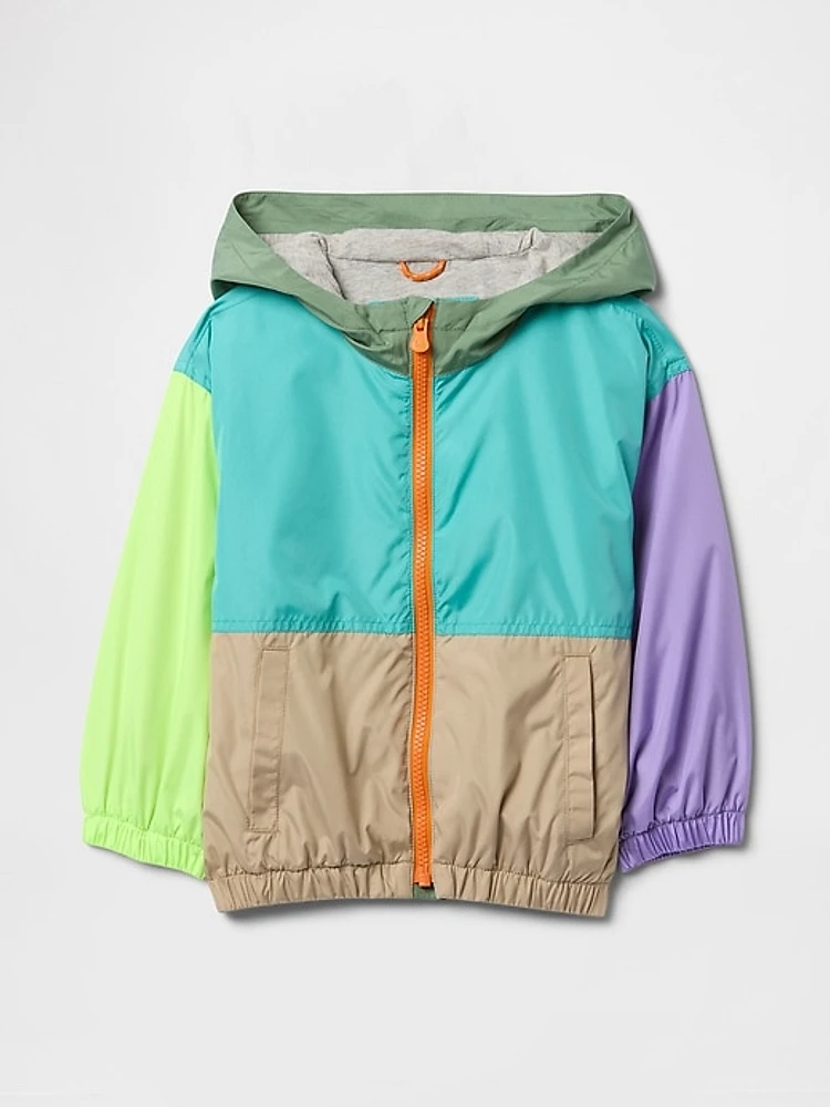 Baby & Toddler Jersey-Lined Colorblock Windbreaker