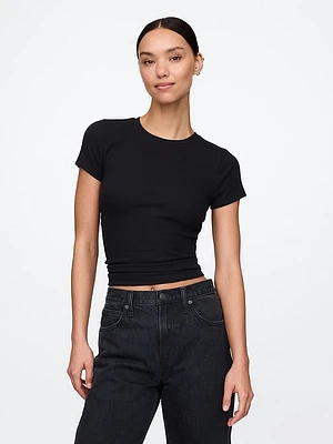 Modern Rib Cropped T-Shirt