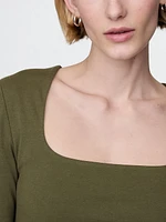 CloseKnit Jersey Square-Neck Top