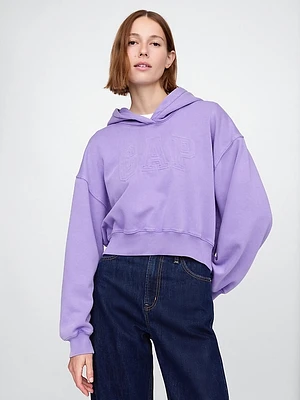 Vintage Soft Cropped Logo Hoodie