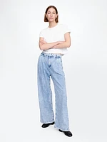 365 High Rise UltraSoft Pleated Denim Trousers