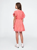 Kids Lace Tiered Ruffle Dress