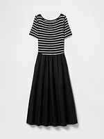 Mixed Media Modern Rib Maxi Dress