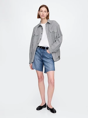 8" Mid Rise '90s Loose Denim Bermuda Shorts