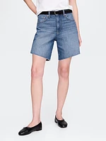 8" Mid Rise '90s Loose Denim Bermuda Shorts