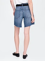 8" Mid Rise '90s Loose Denim Bermuda Shorts