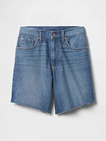 8" Mid Rise '90s Loose Denim Bermuda Shorts