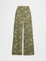 Mid Rise Cargo Baggy Jeans