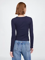 CloseKnit Jersey Square-Neck Top