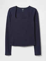 CloseKnit Jersey Square-Neck Top