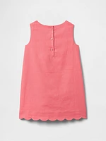 Baby & Toddler Linen-Cotton Scalloped Shift Dress