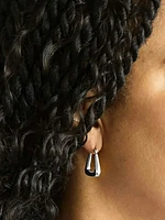 Silver Triangle Hoop Earrings