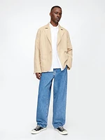 Relaxed Linen-Cotton Blazer