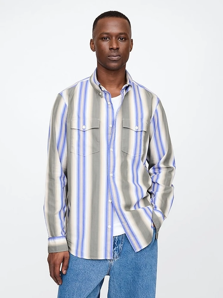 Organic Cotton Poplin Western Shirt