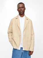 Relaxed Linen-Cotton Blazer