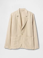 Relaxed Linen-Cotton Blazer