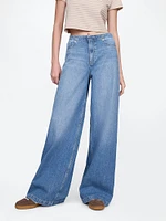 Mid Rise Cargo Baggy Jeans
